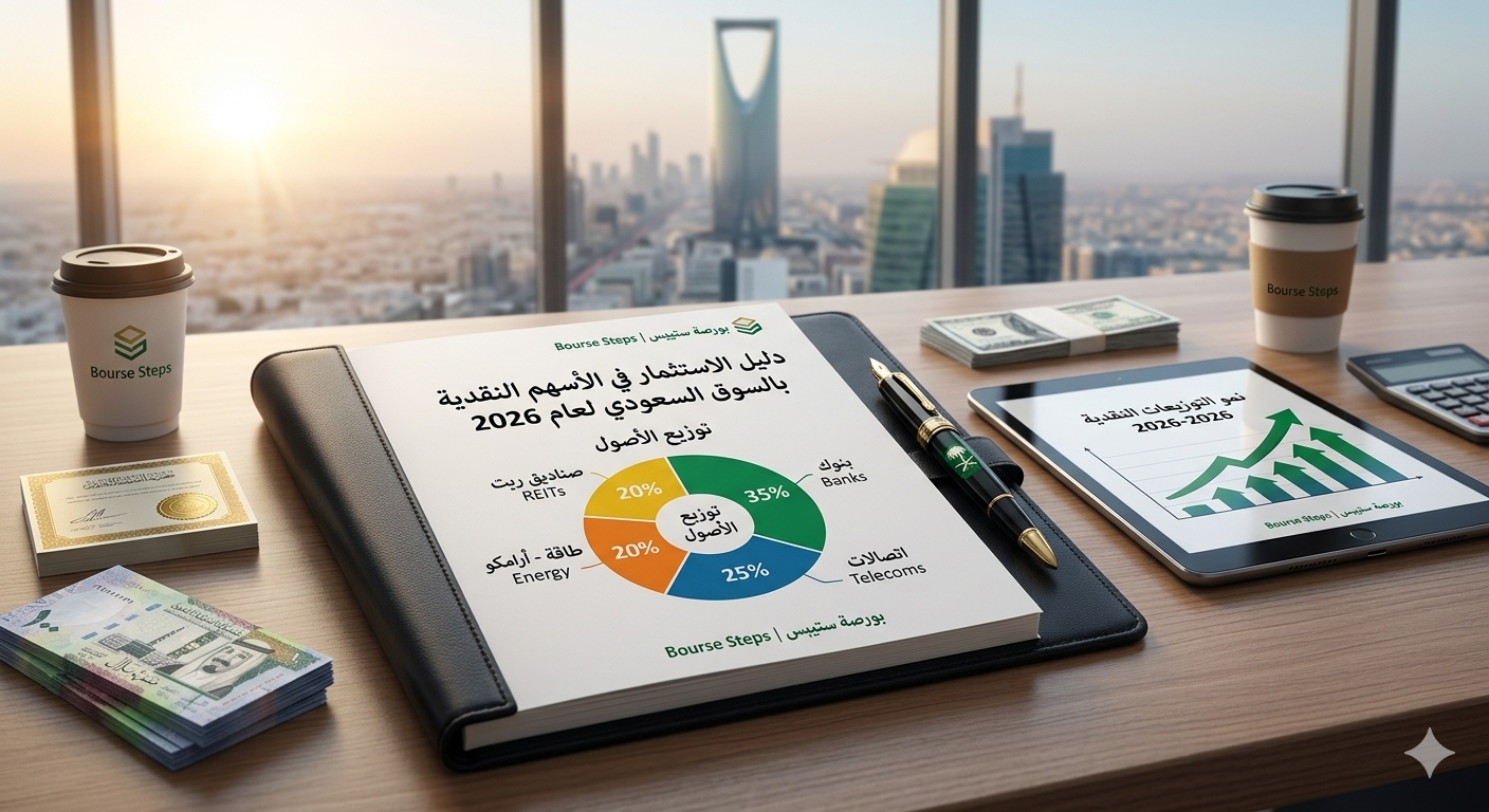 دليل الاستثمار في الأسهم النقدية السعودية 2026 - Bourse Steps